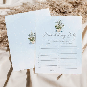 Blue winter Naam dat nummer baby shower spel