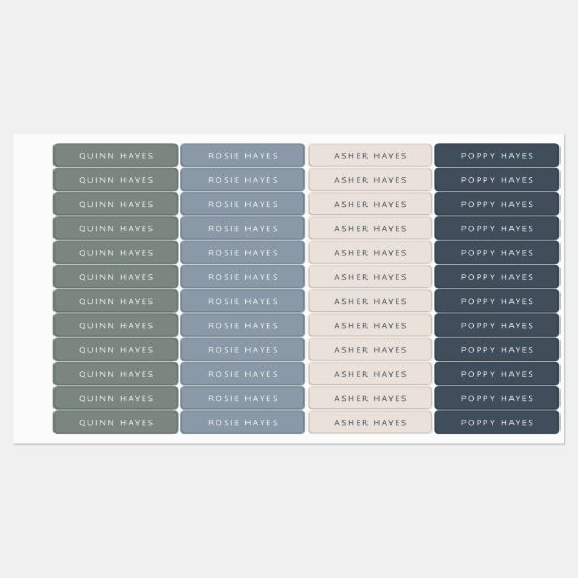 Blue Winter Name Labels (Vel)