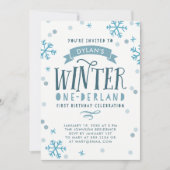 Blue Winter Nederland eerste verjaardag Kaart (Voorkant)