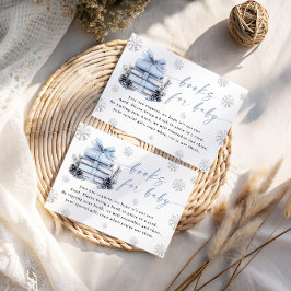 Blue Winter New Chapter Begins Books For Baby Card Informatiekaartje