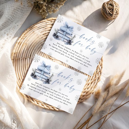 Blue Winter New Chapter Begins Books For Baby Card Informatiekaartje