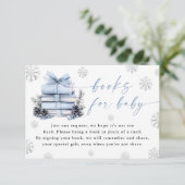 Blue Winter New Chapter Begins Books For Baby Card Informatiekaartje (Staand voorkant)