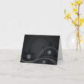 Blue Winter Note Card Kaart (Gele Bloem)