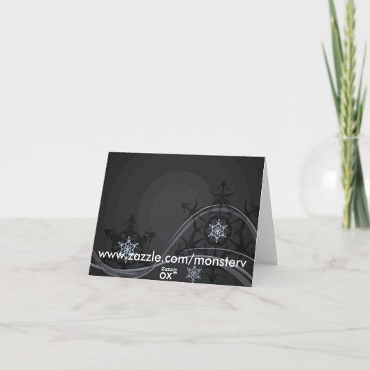 Blue Winter Note Card Kaart (Achterkant)