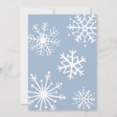 Blue Winter Onederland Boy Bday Photo Invitation Kaart (Achterkant)
