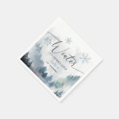 Blue Winter ONEderland Boy's Birthday Party Servet (Hoek)