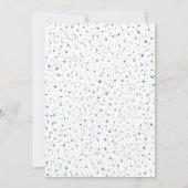 Blue Winter ONEderland Deer Baby's 1ste verjaardag Kaart (Achterkant)