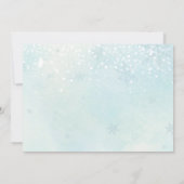 Blue Winter Onederland First Birthday Arch Photo Kaart (Achterkant)