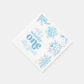 Blue Winter Onederland Party Napkins Servet (Hoek)