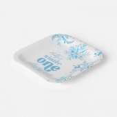 Blue Winter Onederland Party Plates Papieren Bordje (Gebogen)