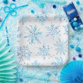 Blue Winter Onederland Party Plates Papieren Bordje (Feest)