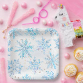 Blue Winter Onederland Party Plates Papieren Bordje (Feest)