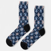 Blue Winter Pattern Sokken (Links)