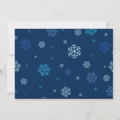 Blue Winter Penguin Baby shower Kaart (Achterkant)