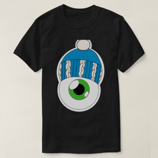 Blue Winter Pet Eyeball Green Iris T-shirt (Design voorkant)