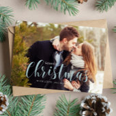 Blue Winter Pines Photo Greeting Kaart