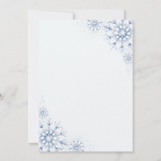 Blue Winter Polar Bear Baby Shower Invitation Kaart (Achterkant)