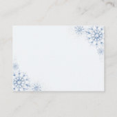Blue Winter Polar Bear Books for Baby Card Informatiekaartje (Achterkant)