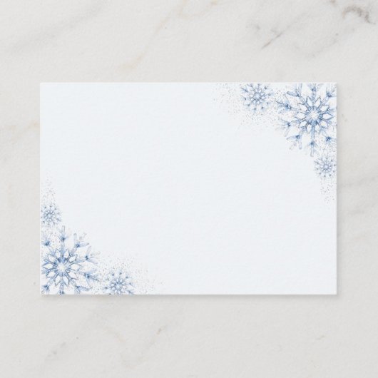 Blue Winter Polar Bear Books for Baby Card Informatiekaartje (Achterkant)