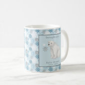 Blue Winter Polar Beer Baby shower Gift Koffiemok (Voorkant rechts)