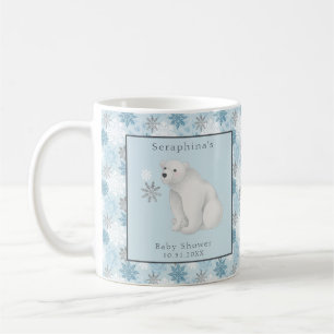 Blue Winter Polar Beer Baby shower Gift Koffiemok