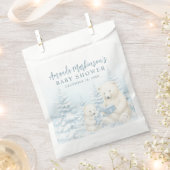 Blue Winter Polar Beer Waterverf Baby shower Bedankzakje (Geknipt)