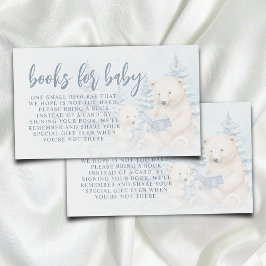 Blue Winter Polar Beer Waterverf Boeken voor Baby Informatiekaartje