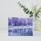 Blue Winter Pond Briefkaart (Staand voorkant)
