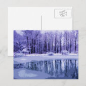 Blue Winter Pond Briefkaart (Voorkant / Achterkant)