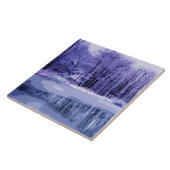 Blue Winter Pond Tegeltje (Zijkant)