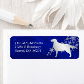 Blue Winter Setter Return-adres Etiket (Insitu)