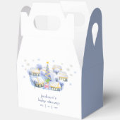 Blue Winter Snow It Take A Village Baby Shower  Bedankdoosjes (Open)