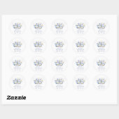Blue Winter Snow It Take A Village Baby Shower  Ronde Sticker (Vel)