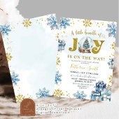 Blue Winter Snow Wereldbol Bundle of Joy Baby show Kaart