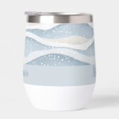 Blue Winter Snowfall Wave Personalized Pattern (Rechts)