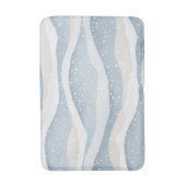Blue Winter Snowfall Wave Personalized Pattern Badmat (Voorkant Verticaal)