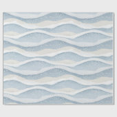 Blue Winter Snowfall Wave Personalized Pattern Cadeaupapier (Vlak)