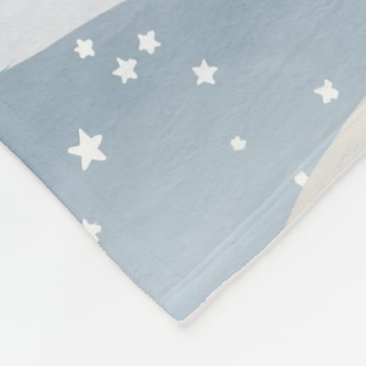 Blue Winter Snowfall Wave Personalized Pattern Fleece Deken (Hoek)