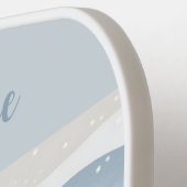 Blue Winter Snowfall Wave Personalized Pattern Pickleball Paddle (Links Detail)