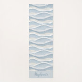 Blue Winter Snowfall Wave Personalized Pattern Yogamat (Voorkant)