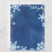 Blue Winter Snowflake Birthday - uitnodiging (Achterkant)