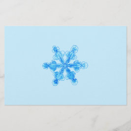 Blue Winter Snowflake Briefpapier