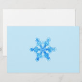 Blue Winter Snowflake Briefpapier (Voorkant / Achterkant)