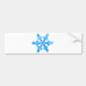 Blue Winter Snowflake Bumpersticker (Voorkant)