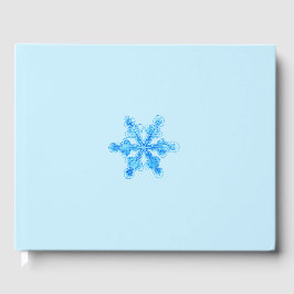 Blue Winter Snowflake Gastenboek