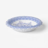 Blue Winter Snowflake Lace Edge Papieren Kommen (Gebogen)