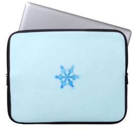 Blue Winter Snowflake Laptop Sleeve