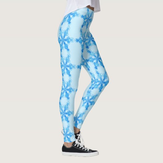 Blue Winter Snowflake Leggings (Rechts)