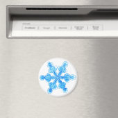 Blue Winter Snowflake Magneet (Insitu (Vaatwasser))
