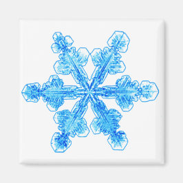 Blue Winter Snowflake Magneet